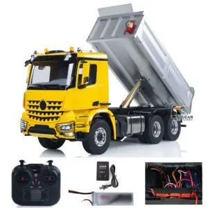 RTR 1/14 RC Hydraulic Tipper 6X6 Metal Chassis 2Speed Model Car Remote Control Dumper Truck NO Lock Light Sound Radio Battery