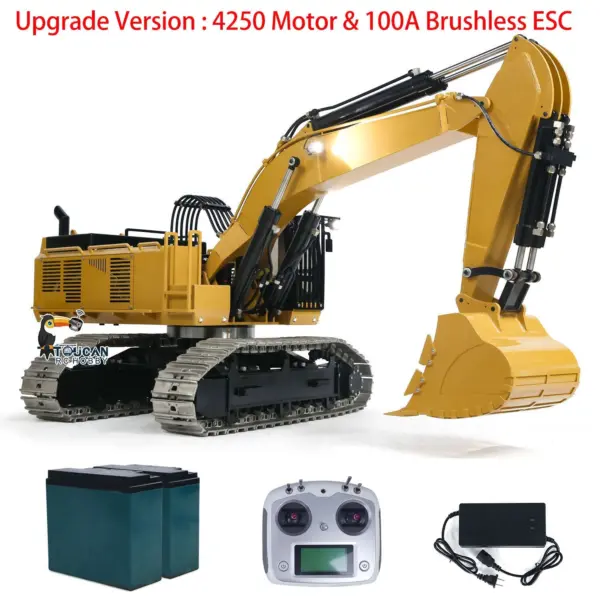 385CF 1/8 Hydraulic RC Excavator Metal Giant Remote Control Construction Vehicle Ready to Run Painted Assembled ESC Servo Motor