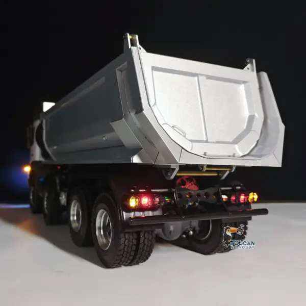 JDMODEL RC Dump 1/14 Metal Hydraulic Dumper 8*8 Truck AWD W/ Hopper Cylinder Tube 2Speed Differential Axle Motor Servo ESC Radio
