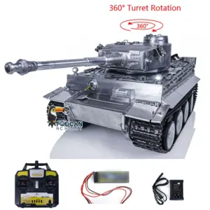 Mato 1/16 Metal German Tiger I Infrared Version RTR Radio Control Tank 1220 RTR Receiver Driving Idler Wheel 360Degrees Battery
