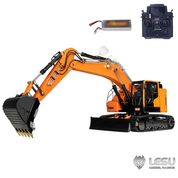 Metal LESU 1/14 RC Hydraulic Equipment Excavator ET26B 2 Arms Remote Controlled Digger DIY Car Assembled Painted Model