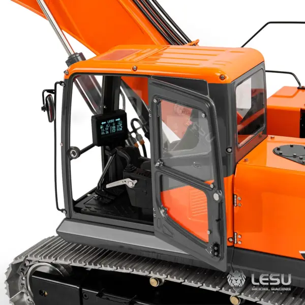 Metal LESU 1/14 Remote Control Digger Aoue DX350LC RC Hydraulic Excavator Model 3CH Valve 4MPA Pump Flysky ST8 Battery Lights