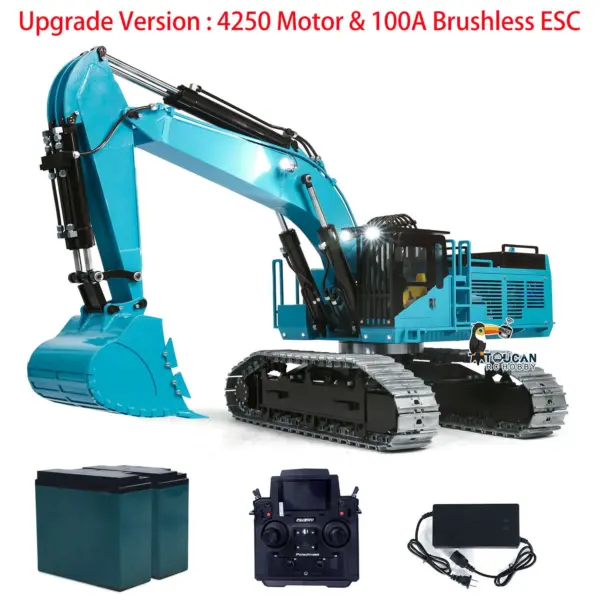 TOUCAN 1/8 385CF Metal Hydraulic RC Excavator RTR 150KG Heavy Duty Remote Control Diggers Ready to Run Upgraded Version Models