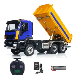 LESU 1/14 RC Hydraulic Dump Truck 3-way Metal 6x6 Radio Control Tipper Car Model