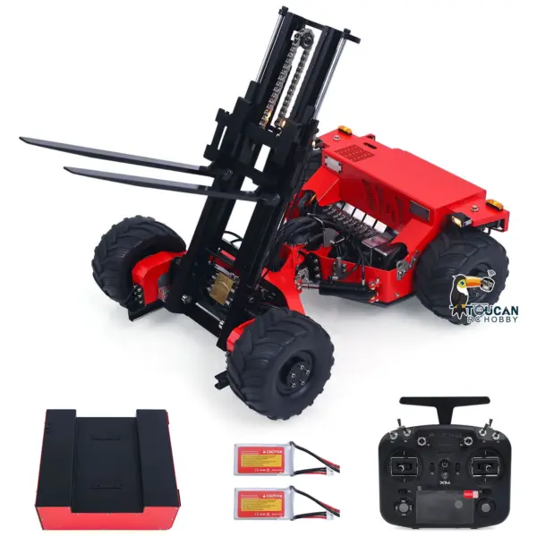 Super Frog Metal 1/14 Remote Control Hydraulic Truck Mounted Forklift BM214 5 Way Valves Light System Sound Frsky X14 Radio