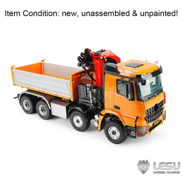 LESU 3-Ways 1/14 8X8 RC Hydraulic Dumper Truck Crane Tipper DIY KIT 3348 Models