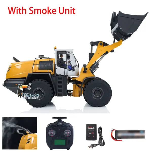 XDRC 580 1/14 Metal RC Hydraulic Loader Ready To Run Engineering Vehicles DIY Model Smoke Unit Lights ESC Servo Motor