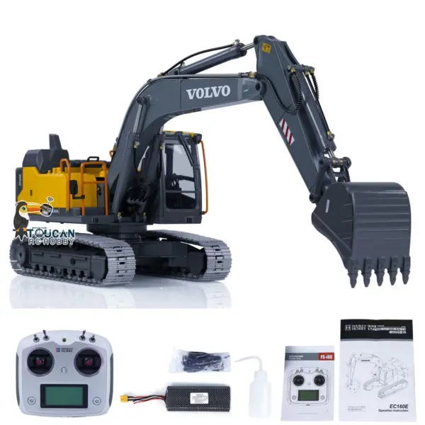 DoubleE EC160E 1/14 RC Hydraulic Excavator E111 Alloy Remote Control Diggers DIY Toy Car Hobby Model Servo Motor ESC