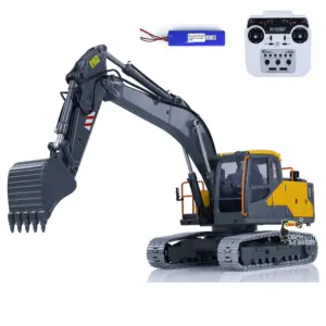 1:14 Scale RC Excavator DoubleE E010 EC 160E Alloy Metal Digger Radio Controlled Engineering Vehicle Hobby Model Toy Gift for Boys