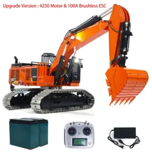 385CF 1/8 Hydraulic RC Excavator Metal Giant Remote Control Construction Vehicle Ready to Run Painted Assembled ESC Servo Motor