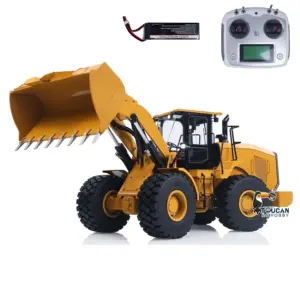 1/12 Metal Remote Control Hydraulic Loader DIM C950 2Speed Gearbox 5CH Valve RC Heavy Machine Model Hobbywing Brushed ESC