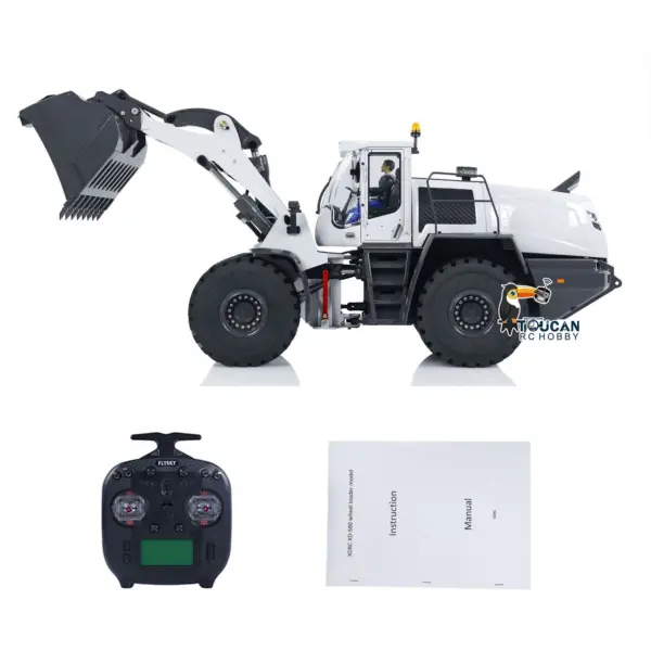 XDRC 1/14 Scale Hydraulic RC Loader 580 Radio Control Construction Vehicle Electric Model Sound Light DIY Cars