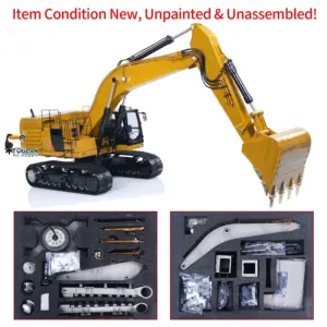 Metal LESU C374F KIT Model 1/14 Hydraulic Remote Control Heavy Excavator RC Digger 6CH Valve LCD Screen Light Pump Hobbywing ESC