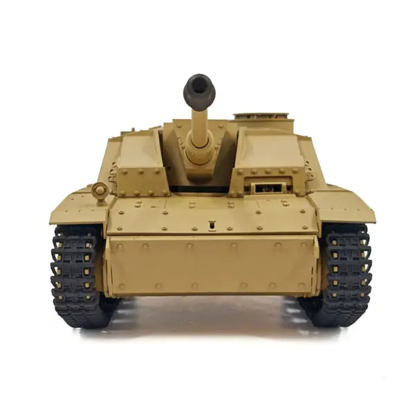 2.4G Henglong 1/16 7.0 Plastic German Stug III RTR RC Tank Model 3868 BB IR Steel Gearbox 1800MAH Battery Radio Sound Lights