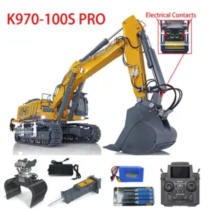 USED Kabolite 1/14 Remote Control Hydraulic Excavator K970 100S Pro RC RTR Digger Model W/ Light Sound System Smoking Unit PL18EV teshulianjie