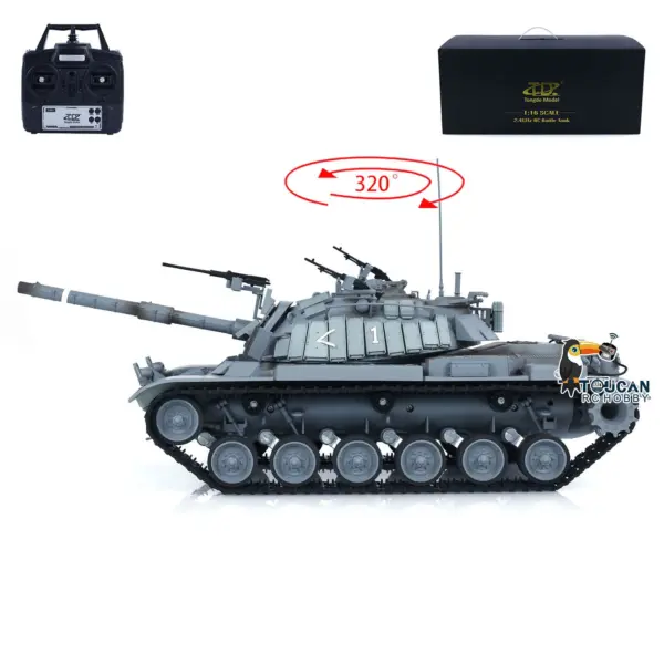 1/16 Tongde Israel RC Panzer Remote Control Infrared Battle Tanks Military Model M60W ERA Painted Car 320 Rotation BB Shooting DIY