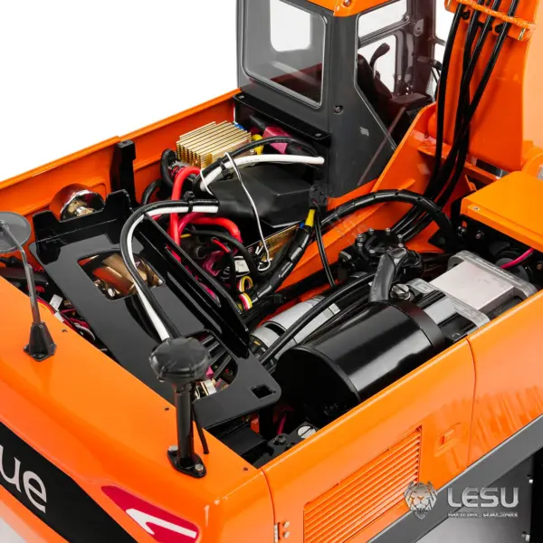 Metal LESU 1/14 Remote Control Digger Aoue DX350LC RC Hydraulic Excavator Model 3CH Valve 4MPA Pump Flysky ST8 Battery Lights