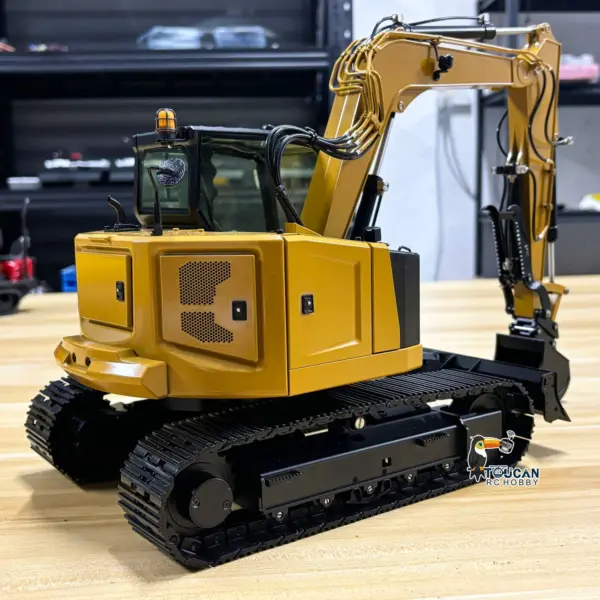 Metal 1/14 C308 Radio Control Hydraulic Excavator 4Valve RC Digger Engineering Vehicle Flysky ST8 Radio Lights Battery Assembled