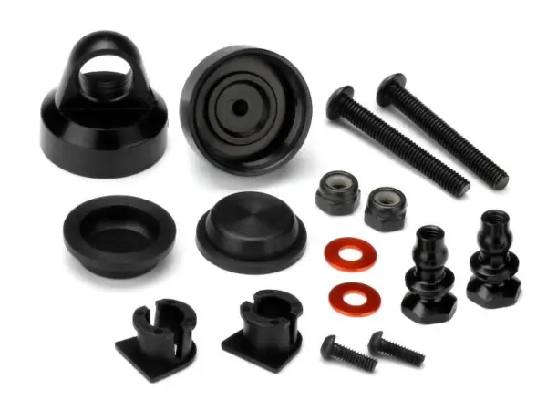 ALUMINUM SHOCK CAP (HARD ANODIZED/2pcs)