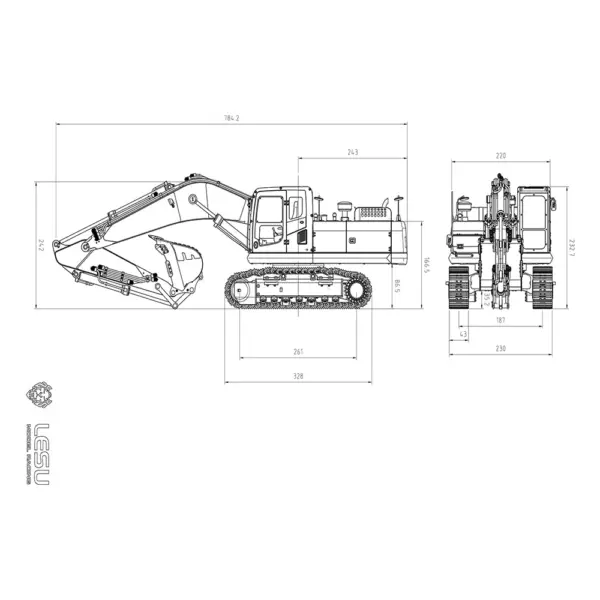 LESU Metal 1:14 PC360 RC Hydraulic Excavator Remote Control Digger RTR Painted Assembled Electric Car ESC Motor Servo