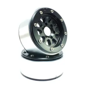 Beadlock Wheels GEAR Black/Black 1.9 (2) w/o Hub