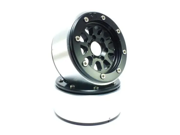 Beadlock Wheels GEAR Black/Black 1.9 (2) w/o Hub