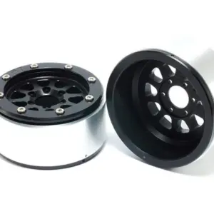 Beadlock Wheels GEAR Black/Black 1.9 (2) w/o Hub