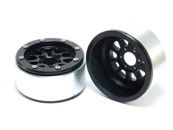 Beadlock Wheels GEAR Black/Black 1.9 (2) w/o Hub