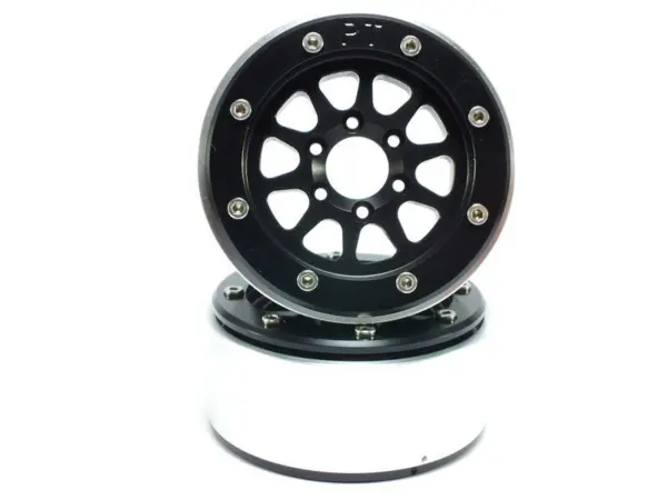 Beadlock Wheels GEAR Black/Black 1.9 (2) w/o Hub