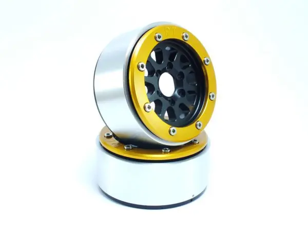 Beadlock Wheels GEAR Black/Gold 1.9 (2) w/o Hub