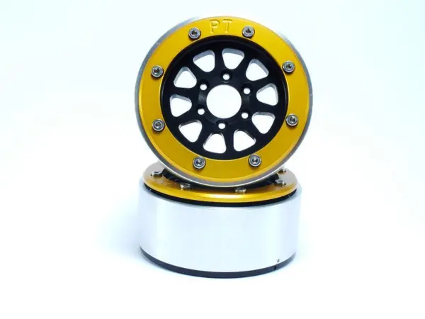 Beadlock Wheels GEAR Black/Gold 1.9 (2) w/o Hub
