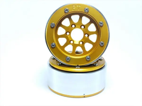 Beadlock Wheels GEAR Gold/Gold 1.9 (2) w/o Hub