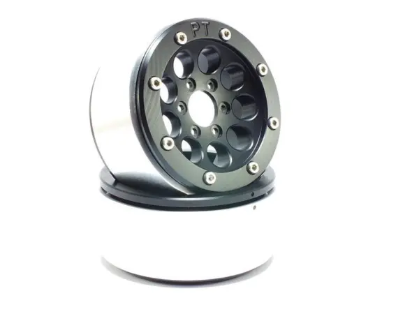 Beadlock Wheels GUN Black/Black 1.9 (2) w/o Hub