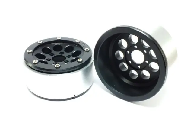 Beadlock Wheels GUN Black/Black 1.9 (2) w/o Hub
