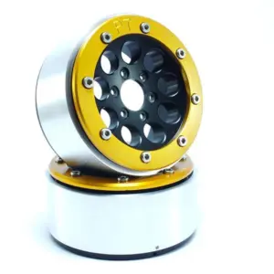 Beadlock Wheels GUN Black/Gold 1.9 (2) w/o Hub