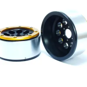 Beadlock Wheels GUN Black/Gold 1.9 (2) w/o Hub