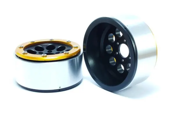 Beadlock Wheels GUN Black/Gold 1.9 (2) w/o Hub