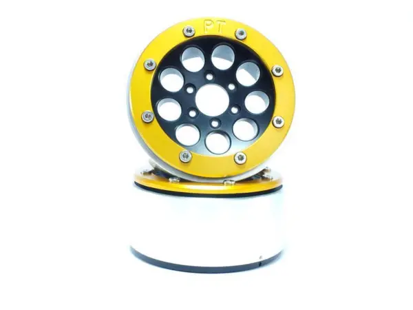 Beadlock Wheels GUN Black/Gold 1.9 (2) w/o Hub