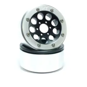 Beadlock Wheels GUN Black/Silver 1.9 (2) w/o Hub