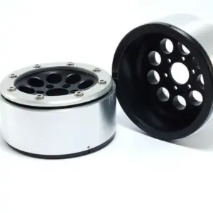 Beadlock Wheels GUN Black/Silver 1.9 (2) w/o Hub