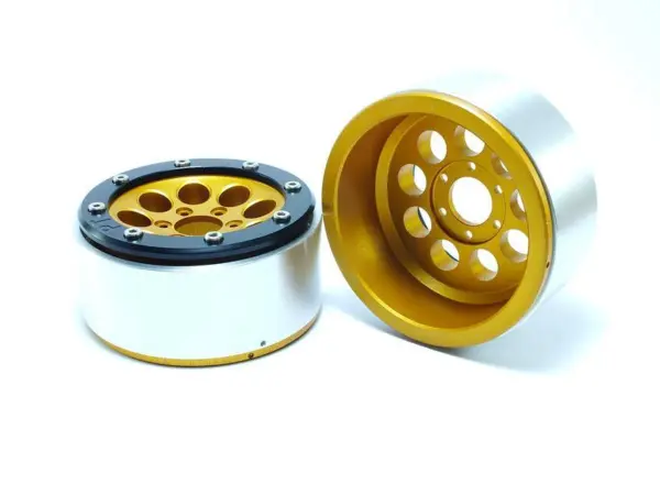 Beadlock Wheels GUN Gold/Black 1.9 (2) w/o Hub