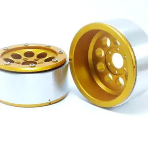 Beadlock Wheels GUN Gold/Gold 1.9 (2) w/o Hub