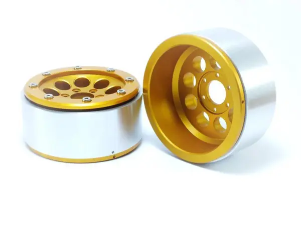 Beadlock Wheels GUN Gold/Gold 1.9 (2) w/o Hub