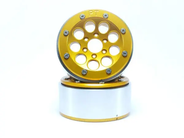 Beadlock Wheels GUN Gold/Gold 1.9 (2) w/o Hub