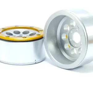 Beadlock Wheels GUN Silver/Gold 1.9 (2) w/o Hub