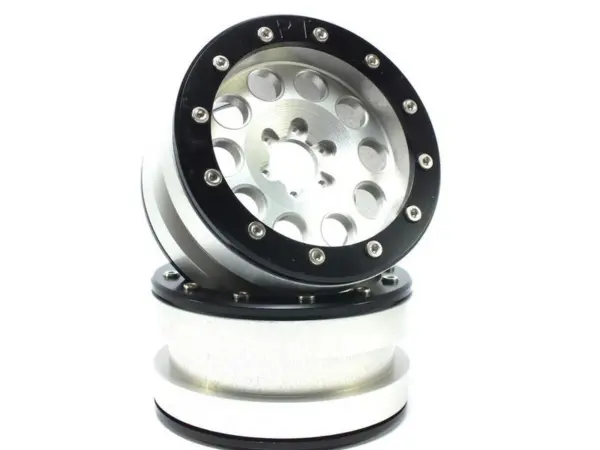 Beadlock Wheels PT-REVOLVER silver/black 2.2 (2) w/o wheel hub