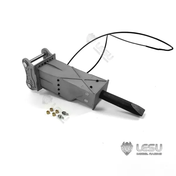 LESU 1/14 Metal RC Excavator 374F Remote Control Hydraulic Digger Model Construction Vehicle Protective Fences Hydraulic Quick Coupler Bucket Trailer Crusher Hammer DIY Parts Lights Motor