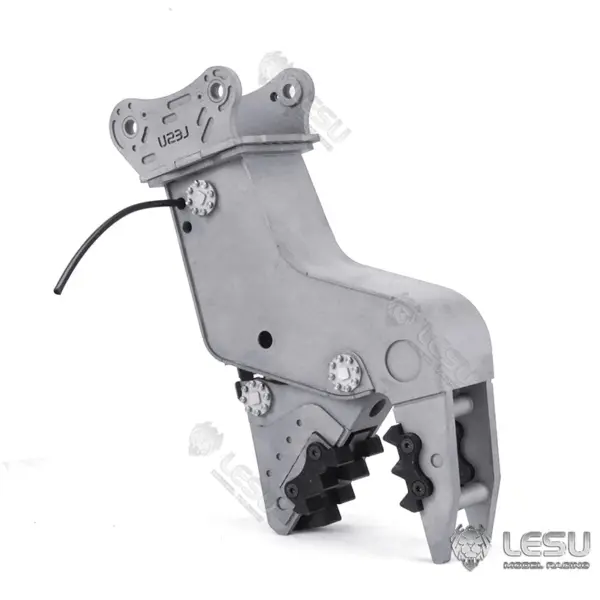 LESU 1/14 Metal RC Excavator 374F Remote Control Hydraulic Digger Model Construction Vehicle Protective Fences Hydraulic Quick Coupler Bucket Trailer Crusher Hammer DIY Parts Lights Motor