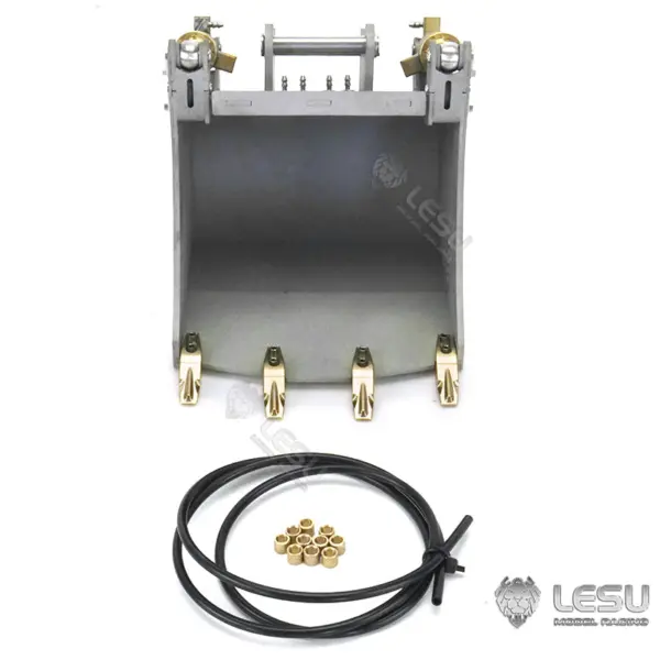 LESU 1/14 RC Model Metal Hydraulic Aoue ET30H Wheeled Excavator Digger Quick Coupler Openable Bucket Small Bucket