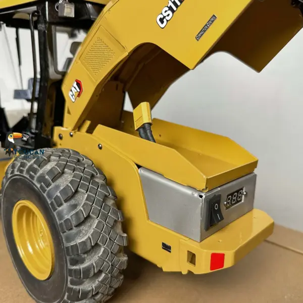 JZM Metal 1/12 CS11 Assembled Painted RC Road Roller Remote Control Engineering Vehicles Car Models FlySky I6S Radio System